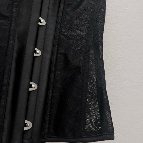 Adore Me Ashoka Corset Black XS | Goth Glam Whimsigoth Mob Wife Sexy - Picture 3 of 7